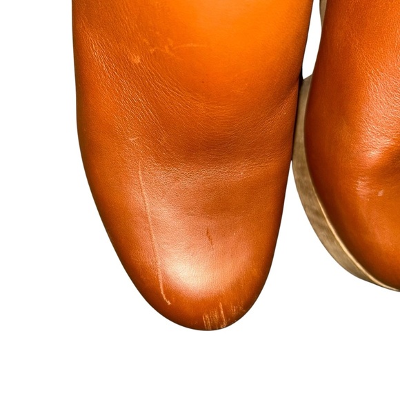 Everlane Shoes The Clog Sandals Tan brown Leather Heels Platform Slip On size 6 - Picture 3 of 6